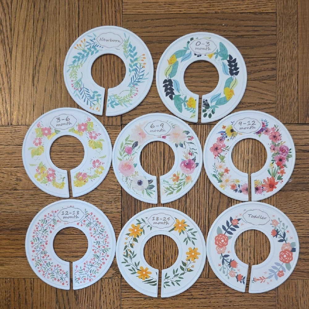 Floral Baby Closet Dividers